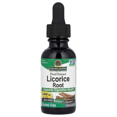 Солодки корінь Nature's Answer Licorice Root 2000 мг рідкий екстракт без спирту, 30 мл