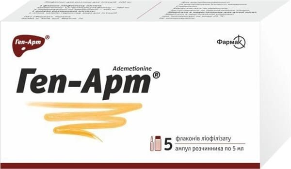 Геп-арт ліофілізат для р-ну д/ін. по 400 мг №5 у флак. з р-ком