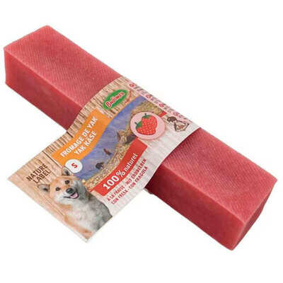Ласощі Bubimex Yak cheese strawberry сирні з молока яка з полуницею для собак, 60-80 г