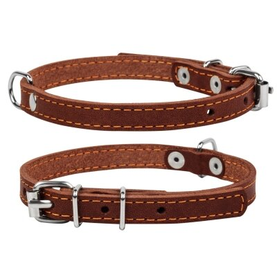 Нашийник Collar 00036 одинарний, ширина 14 мм, довжина 27-35 см, коричневий