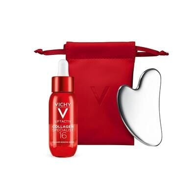 Сироватка Vichy Liftactiv Collagen Specialist Bonding Serum 16 з ко-бондинг технологією для корекції 16 ознак старіння шкіри, 30мл + подарунок Гуаша