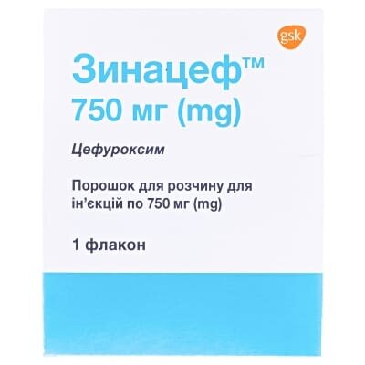 Зинацеф порошок для р-ну д/ін. по 750 мг №1 у флак.