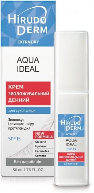 Крем для обличчя Hirudo Derm Extra Aqua Ideal SPF15 денний зволожуючий, 50 мл
