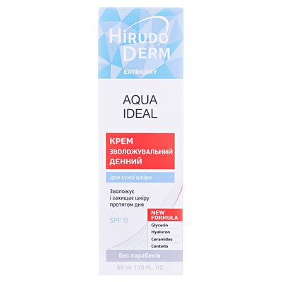 Крем для обличчя Hirudo Derm Extra Aqua Ideal SPF15 денний зволожуючий, 50 мл