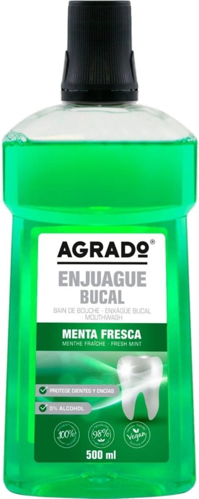 Ополіскувач для ротової порожнини Agrado Mint Mouthwash М'ята, 500 мл