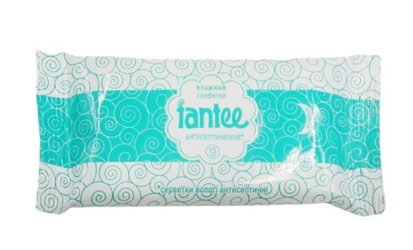 Серветки вологі Fantee Антисептичні, 15 шт