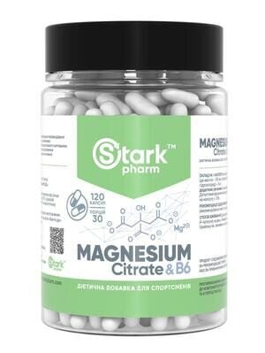 Цитрат магнію & Вітамін B6 Stark Pharm Magnesium Citrate & B6, 120 капсул