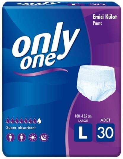 Підгузники-труси для дорослих ONLY ONE, розмір L, 30 штук