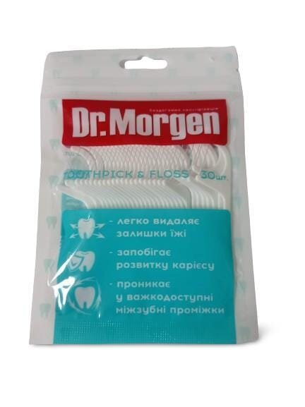 Флос-зубочистки 2 в 1 Dr.Morgen для щоденного догляду, 30 штук