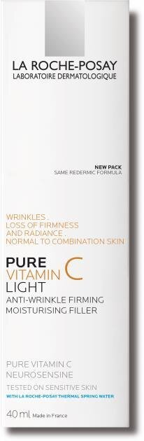 Крем-філер для обличчя La Roche-Posay Pure Vitamin C Legere антивіковий зволожуючий комплексної дії для нормальної, комбінованої шкіри, 40 мл