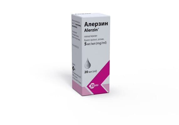 Алерзин краплі ор., р-н 5 мг/мл по 20 мл у флак.-крап.