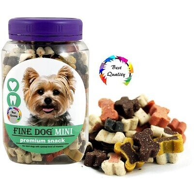 Ласощі (тренерки) для маленьких порід собак Fine Dog mini Soft MIX, 280 г