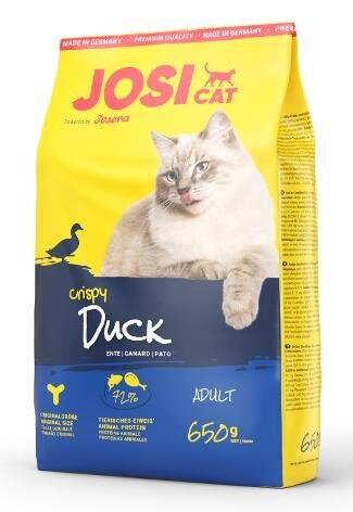 Корм сухий для дорослих котів Josera JosiCat Crispy Duck з качкою, 650 г