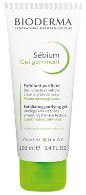 Гель Bioderma Gommant відлущуючий для обличчя, для жирної та комбінованої шкіри, 100 мл