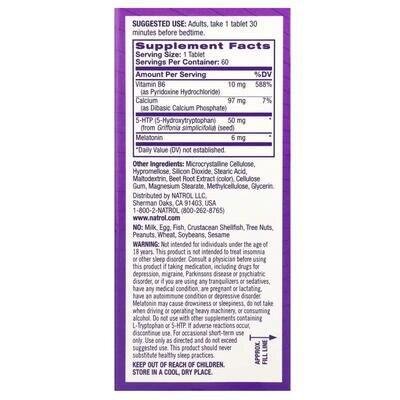 Мелатонін + 5 НТР Natrol Melatonin + 5-HTP, 60 таблеток