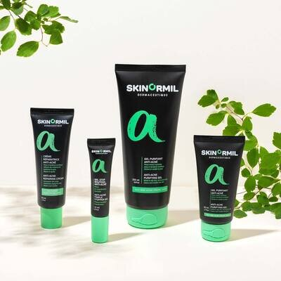 Гель очищуючий для обличчя та тіла Skinormil Anti-Acne для комбінованої, жирної та проблемної шкіри, 50 мл