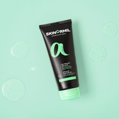 Гель очищуючий для обличчя та тіла Skinormil Anti-Acne для комбінованої, жирної та проблемної шкіри, 50 мл