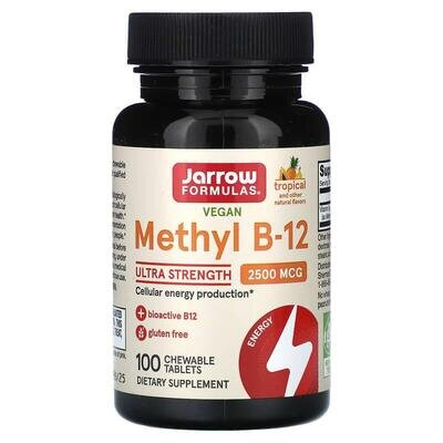 Вітамін В12 Jarrow Formulas Methyl B-12 2500 мкг, смак тропічний, 100 жувальних таблеток