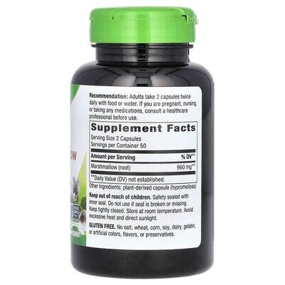 Алтею корінь Nature's Way Marshmallow Root 960 мг, 100 веганських капсул