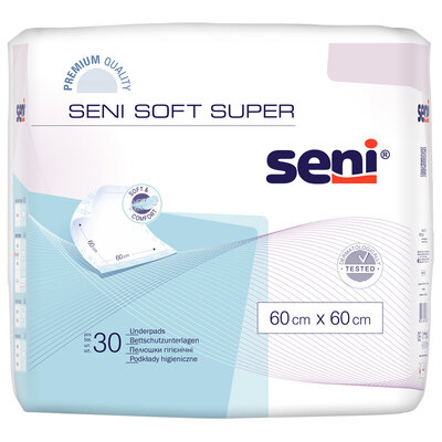 Пелюшки Seni Soft Super одноразові гігієнічні 60х60 см, 30 шт