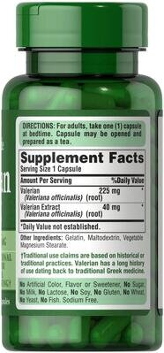 Корінь валеріани Puritan's Pride Valerian Root 265 мг, 100 капсул