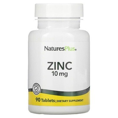 Цинк Nature's Plus Zinc 10 мг, 90 таблеток