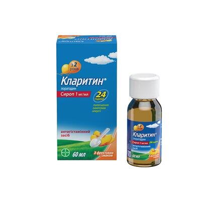 Кларитин сироп 1 мг/мл по 60 мл у флак.