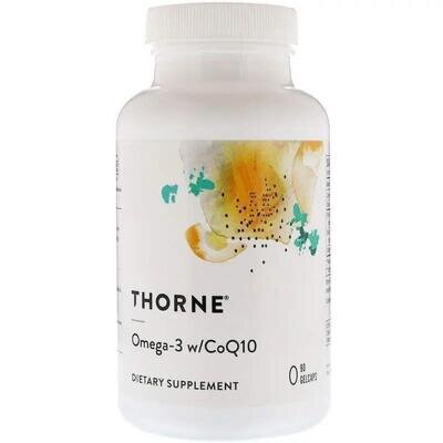 Омега-3 з коензимом Q-10 Thorne Research Omega-3 w/CoQ10, 90 капсул