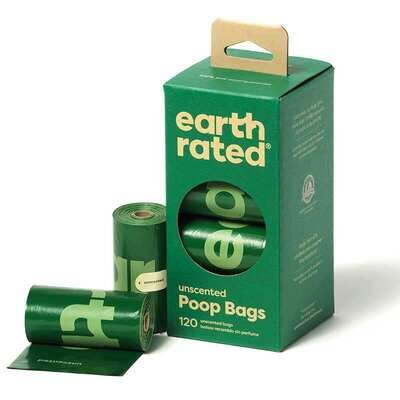 Пакети Earth Rated Poop Bags для прибирання за собакою без аромату, 120 штук