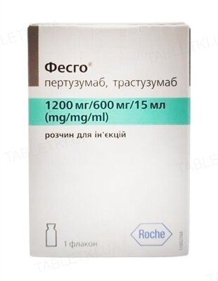 Фесго розчин д/ін. 1200 мг/600 мг по 15 мл №1 у флак. скл.