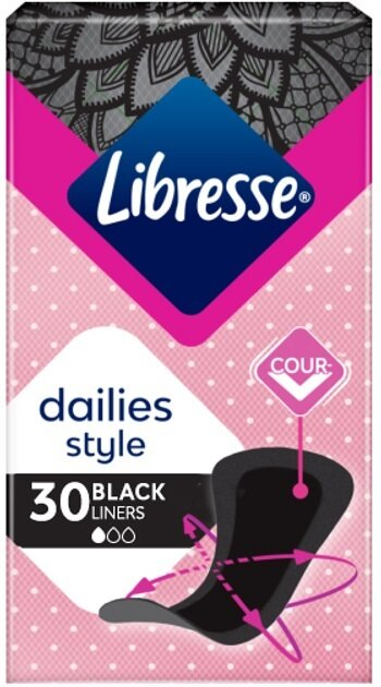 Прокладки щоденні гігієнічні Libresse Dailies Style Black, 30 шт
