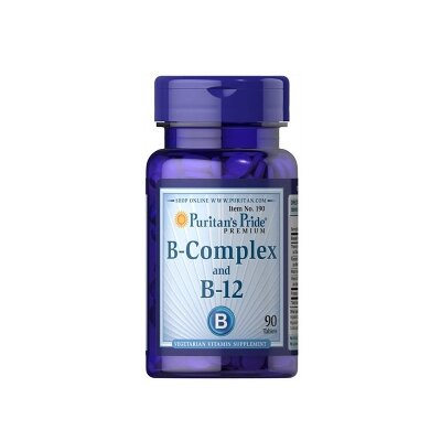 Комплекс Puritan's Pride Vitamin B-Complex and Vitamin B-12, 90 таблеток