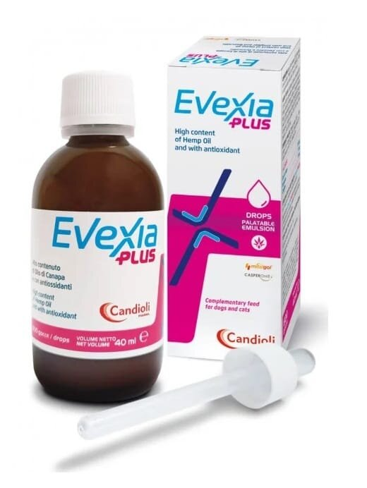 Кандіолі Евексія Плюс Candioli Evexia Plus протизапальний препарат для собак і котів на основі канабідіолу, суспензія, 40 мл