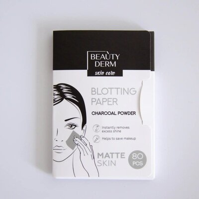 Серветки матуючі Beauty Derm з вугільним порошком, 80 шт