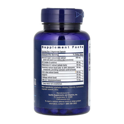 Екстракт хрестоцвітних овочів Life Extension Triple Action Cruciferous Vegetable Extract вегетаріанські капсули №60