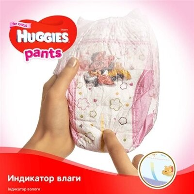 Підгузки-трусики Huggies Pants дитячі, для дівчаток, розмір 6, 15-25 кг, 36 шт