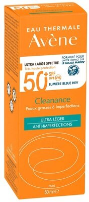Крем сонцезахисний Avene Cleanance SPF50+ для жирної та проблемної шкіри, 50 мл