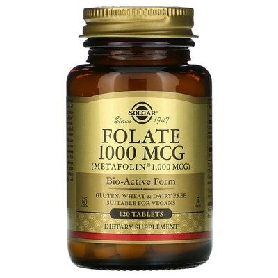Фолат Solgar Folate 1000 мкг (Metafolin 1000 мкг) таблетки №120