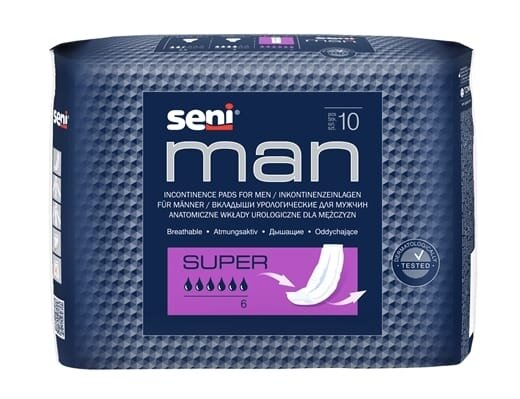 Прокладки урологiчнi Seni Man Super Level 6, 10 штук