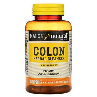 Трав'яна суміш очищуюча для кишківника Mason Natural Colon Herbal Cleanser, 100 капсул