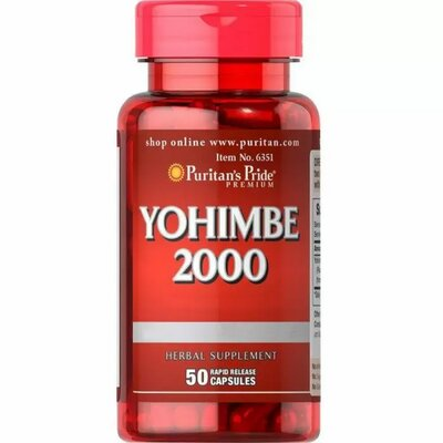 Йохімбе Puritan's Pride Yohimbe, 50 капсул