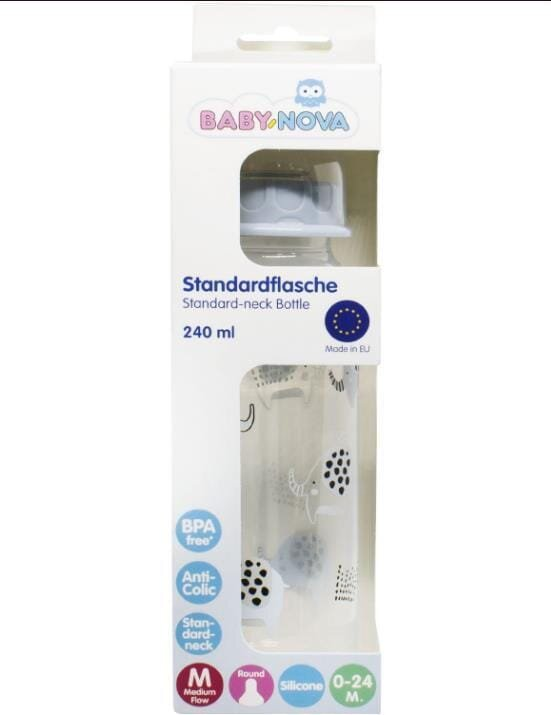 Пляшка Baby-Nova 47010-1 з декором для хлопчика, 240 мл