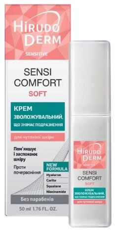Крем для обличчя Hirudo Derm Sensitive Sensi Comfort Soft зволожуючий знімаючий подразнення, 50 мл