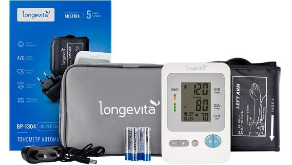 Тонометр Longevita BP-1304 автоматичний з мережевим адаптером