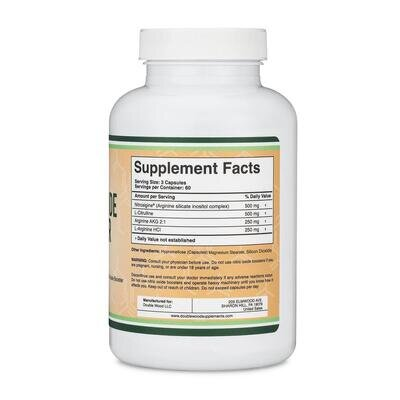 Передтренувальний комплекс Double Wood Nitric Oxide Booster 1500 мг, 180 капсул