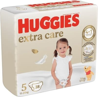Підгузки Huggies Extra Care дитячі, розмір 5, 11-25 кг, 28 шт