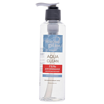 Гель для вмивання Hirudo Derm Extra-Dry Aqua Clean зволожуючий, 180 мл