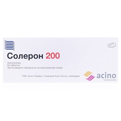 Солерон 200 таблетки по 200 мг №60 (10х6)