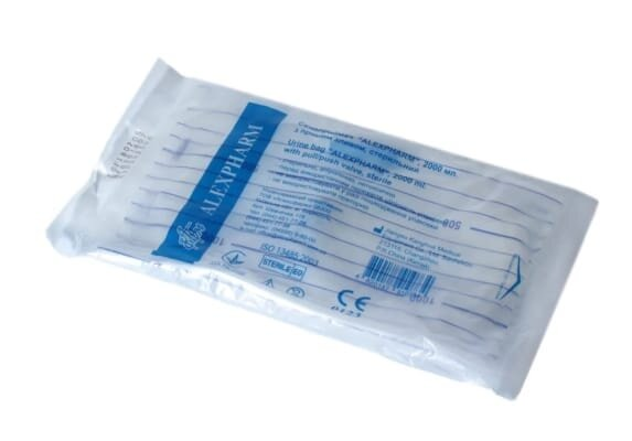Сечоприймач Alexpharm з прямим зливом, 2000 мл, 1 штука
