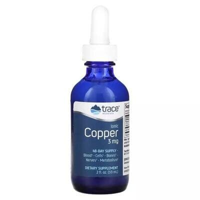 Мідь іонна Trace Minerals Ionic Copper 3 мг у краплях, 59 мл
